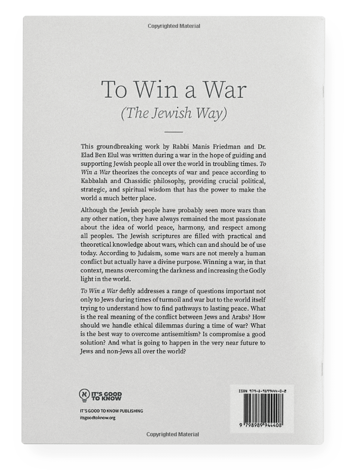 To Win a War: How To Achieve Peace